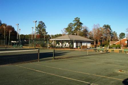 The club house offers a place to relax after a tough tennis match